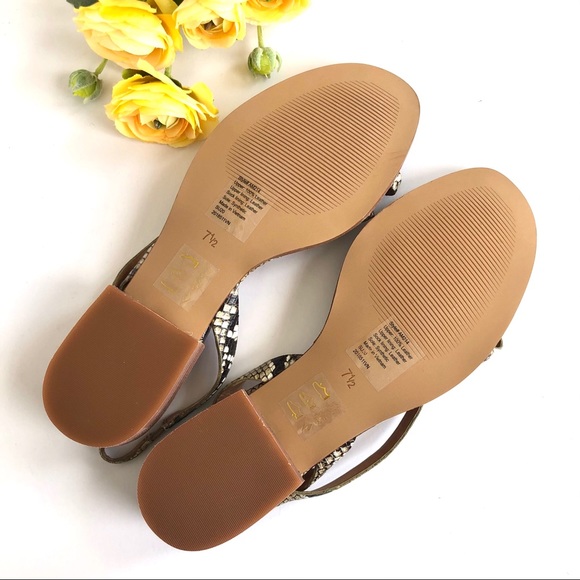 Madewell • Heidi Slingback Snake Embossed Sandals - Picture 9 of 10